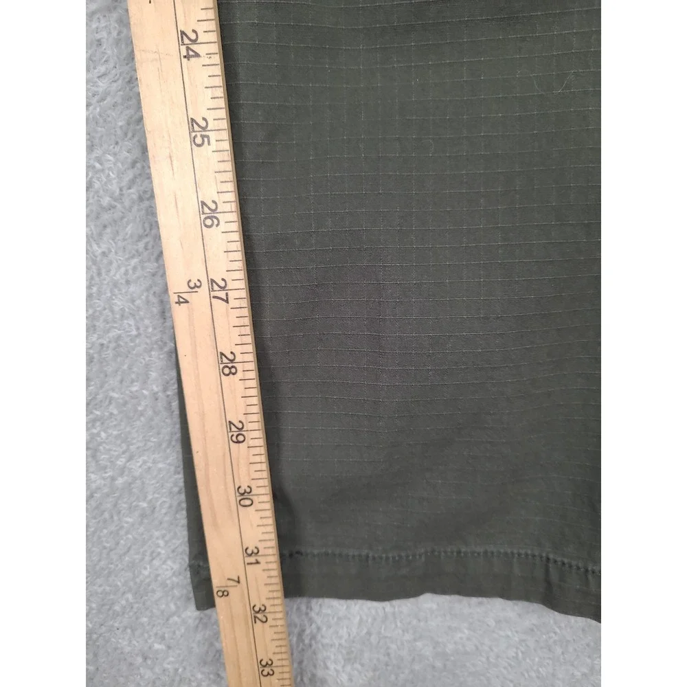 Old Navy Ultimate Slim Chino Pants Mens 34x34 Olive Green Grid Ripstop Trousers
